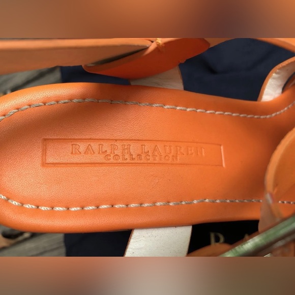 Ralph Lauren Collection women platform heel leather sandals - Picture 9 of 9